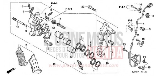 BREMSSATTEL, R. VORNE (CBF1000A/T/S) CBF1000A7 de 2007